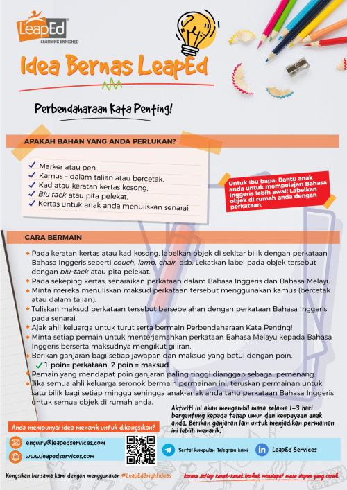 Perbendaharaan Kata Penting | LeapEd Services Sdn. Bhd