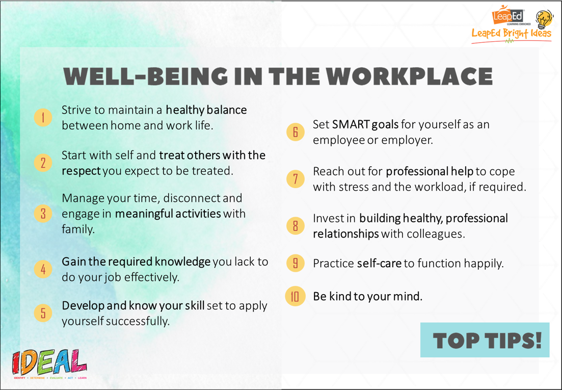 IDEAL: Well-being in the Workplace | LeapEd Services Sdn. Bhd